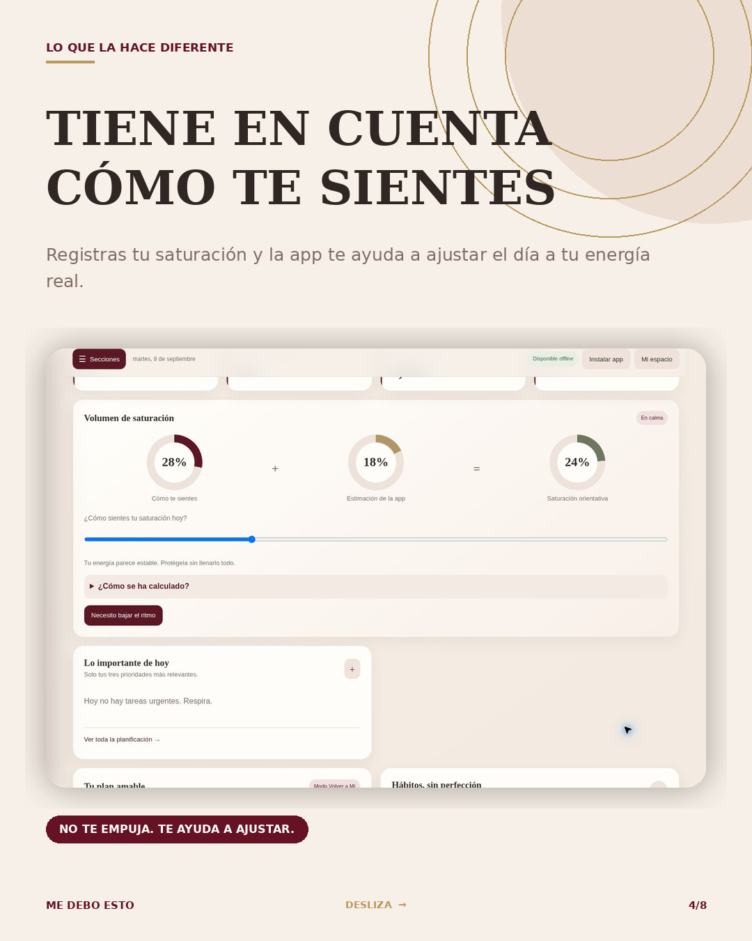 La app tiene en cuenta cómo te sientes: registro del nivel de saturación